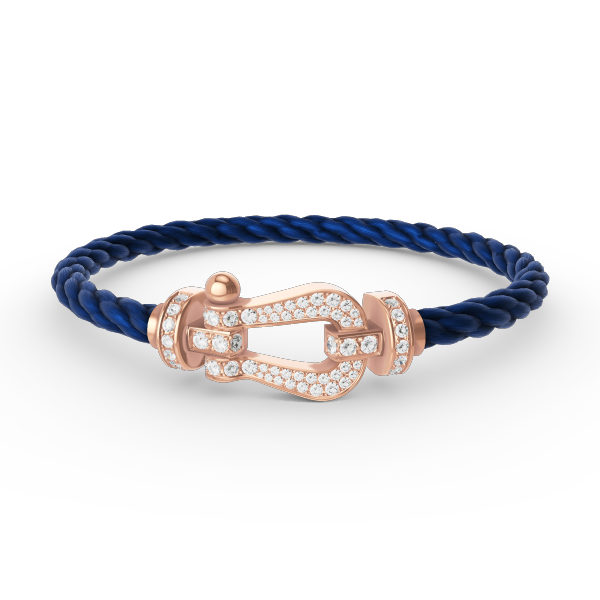 DIANA FORCE LARGE HORSESHOE FULL DIAMOND BRACELET ROSE GOLD