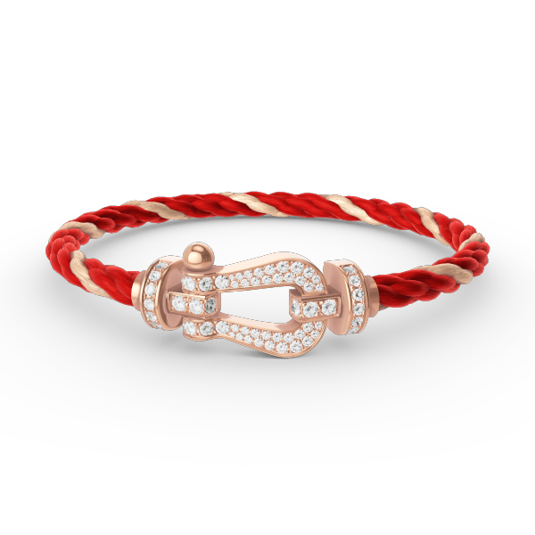 DIANA FORCE LARGE HORSESHOE FULL DIAMOND BRACELET ROSE GOLD