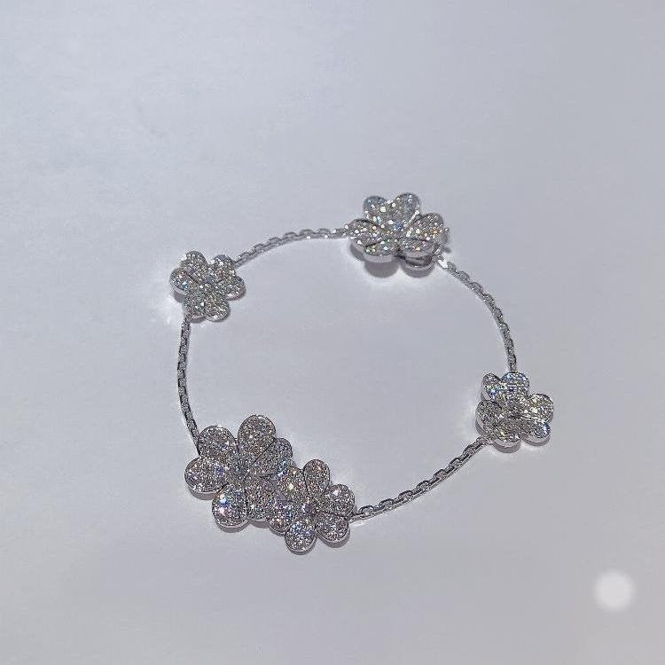DIANA FRIVOLE SILVER 5 FLOWERS BRACELET