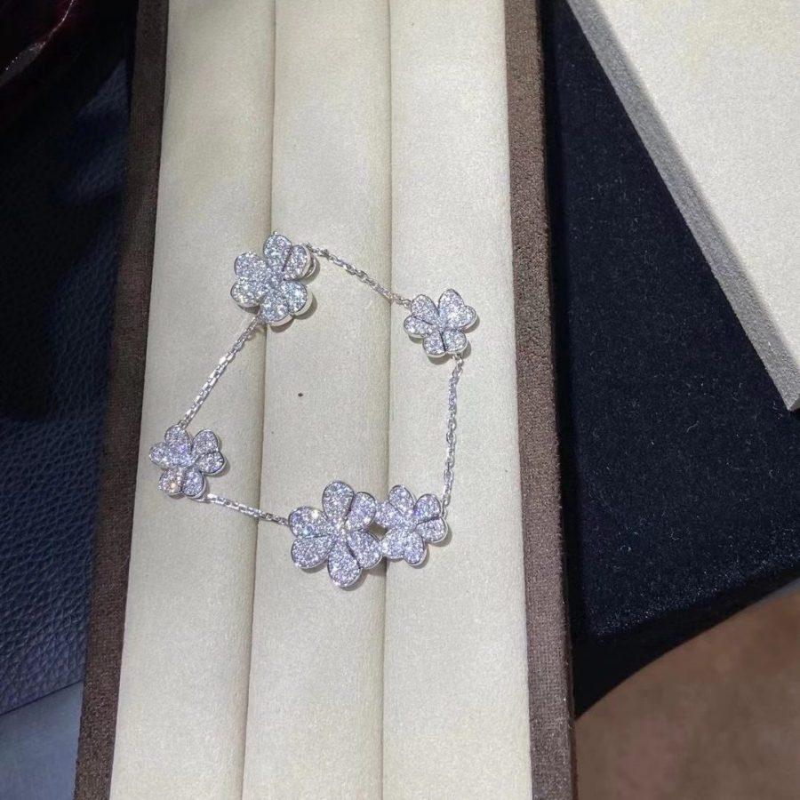 DIANA FRIVOLE SILVER 5 FLOWERS BRACELET