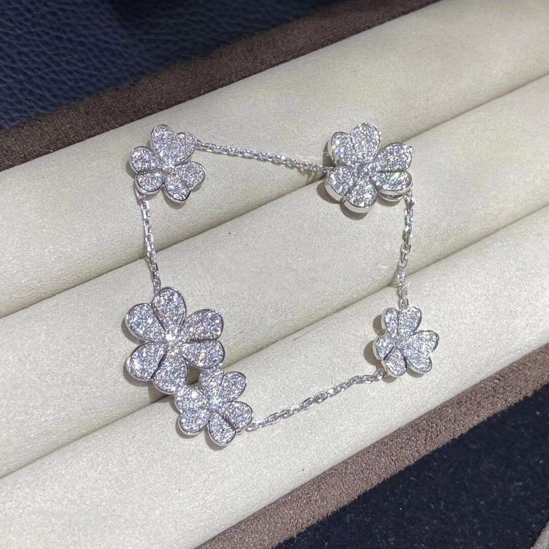 DIANA FRIVOLE SILVER 5 FLOWERS BRACELET