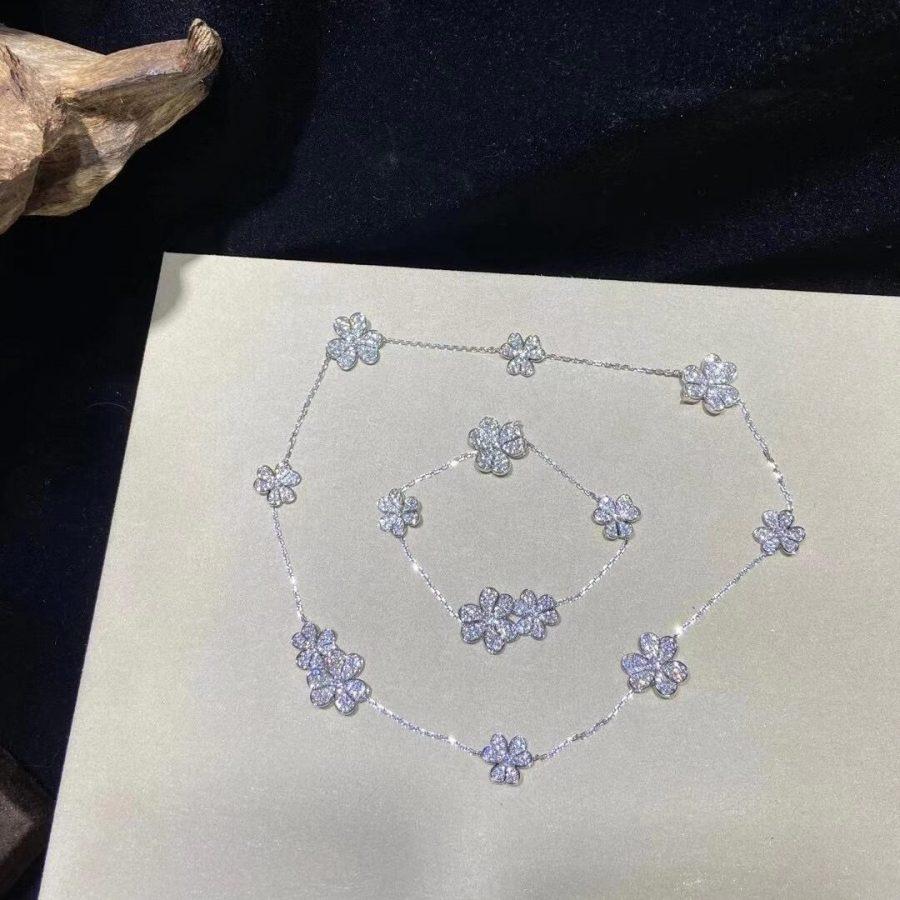 DIANA FRIVOLE SILVER 5 FLOWERS BRACELET