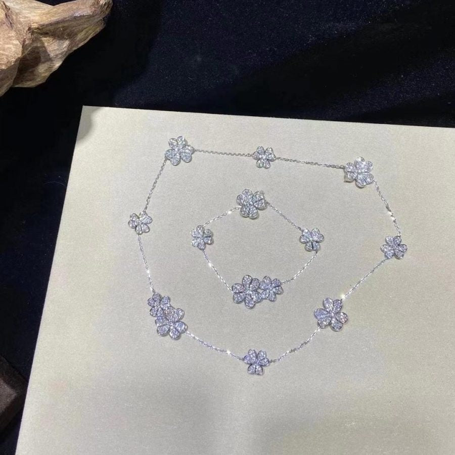 DIANA FRIVOLE SILVER 5 FLOWERS BRACELET