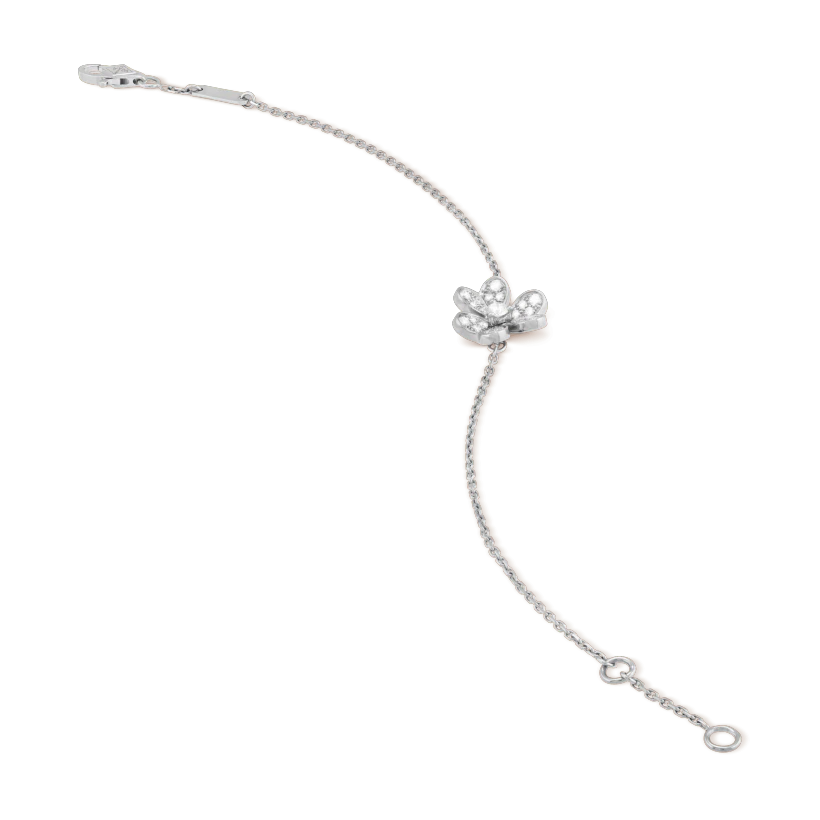DIANA FRIVOLE SILVER FLOWER DIAMOND BRACELET