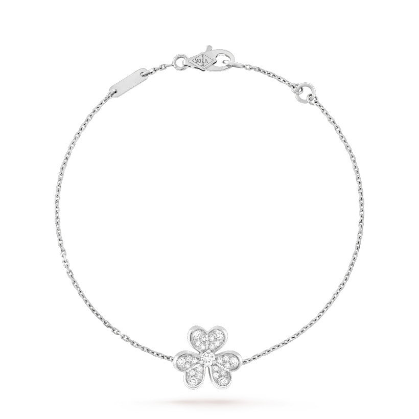 DIANA FRIVOLE SILVER FLOWER DIAMOND BRACELET