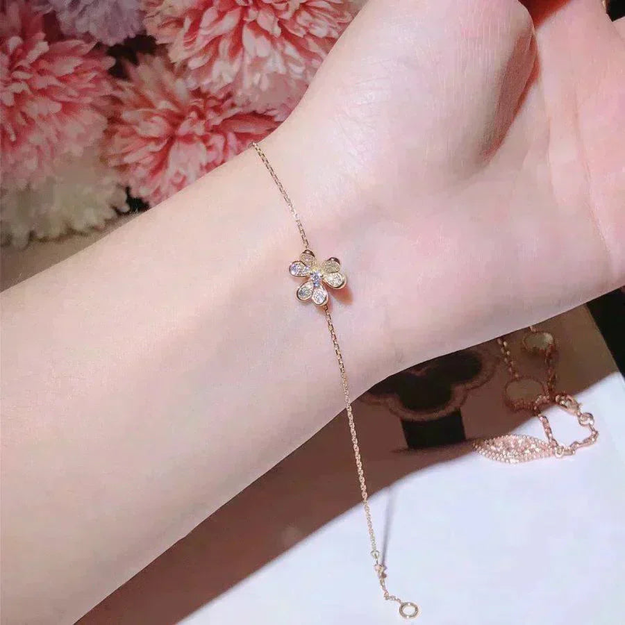 DIANA FRIVOLE GOLD FLOWER DIAMOND BRACELET