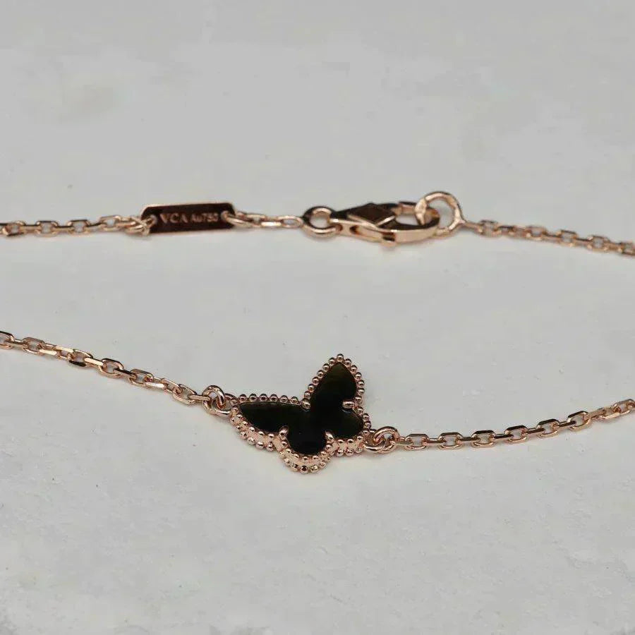 DIANA BUTTERFLY ONYX BUTTERFLY BRACELET