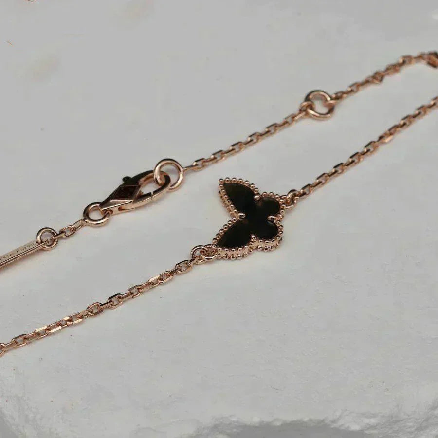 DIANA BUTTERFLY ONYX BUTTERFLY BRACELET