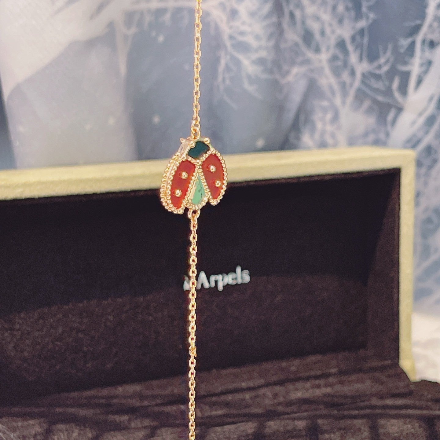 DIANA LUCKY SPRING 1 MOTIF PINK GOLD BRACELET