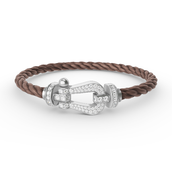 DIANA FORCE LARGE HORSESHOE FULL DIAMOND BRACELET SILVER