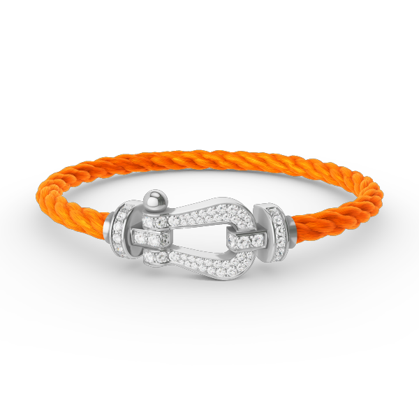 DIANA FORCE LARGE HORSESHOE FULL DIAMOND BRACELET SILVER