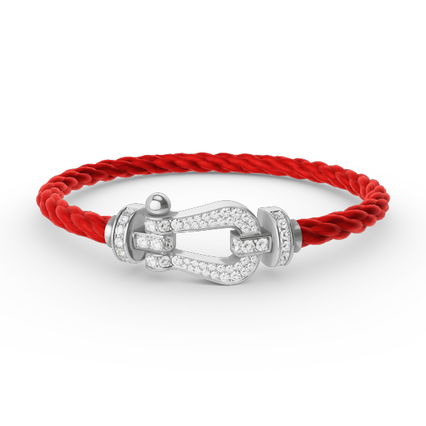 DIANA FORCE LARGE HORSESHOE FULL DIAMOND BRACELET SILVER