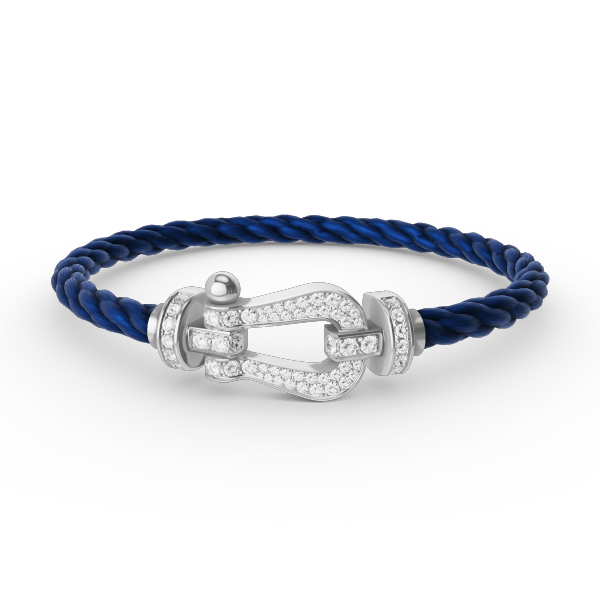 DIANA FORCE LARGE HORSESHOE FULL DIAMOND BRACELET SILVER