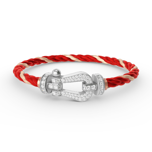 DIANA FORCE LARGE HORSESHOE FULL DIAMOND BRACELET SILVER