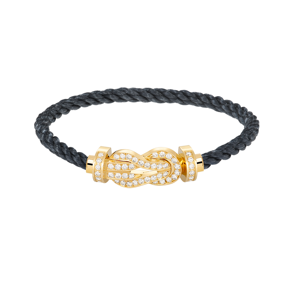 DIANA CHANCE LARGE 8 FIGURE BUCKLE FULLDIAMOND BRACELET GOLD