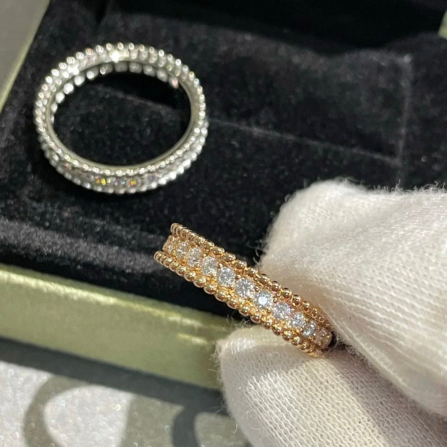 DIANA PERLEE DIAMOND SILVER RING