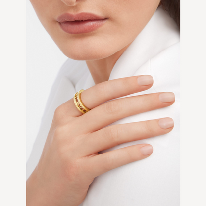 DIANA ZERO 1 ONE-BAND WITH OPENWORK LOGO SPIRAL RING