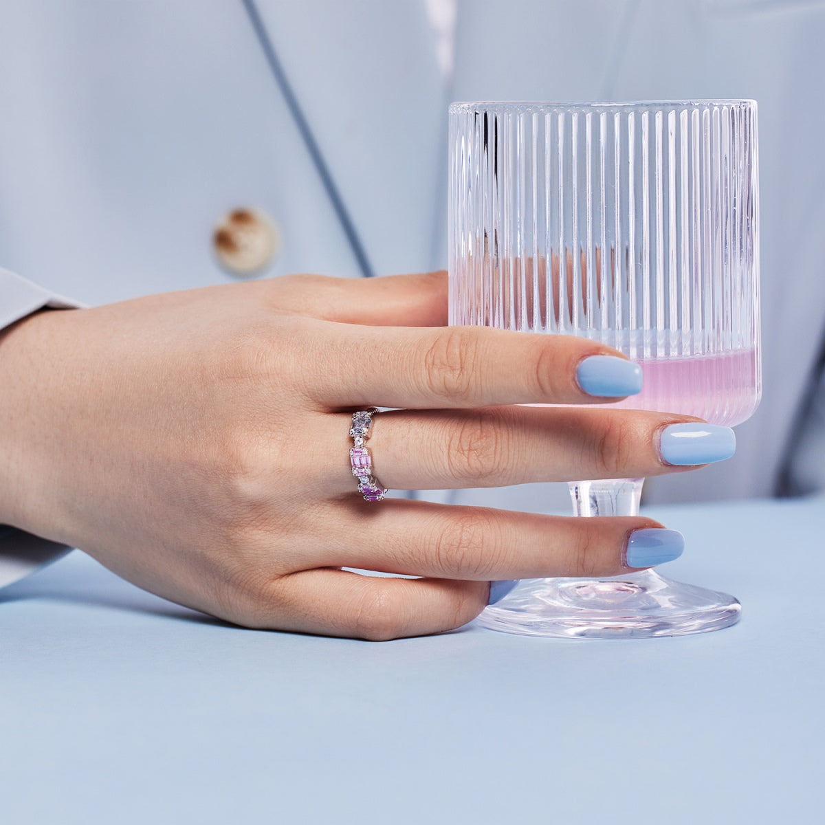 [HOT]Unique Colorful Emerald Cut Party Ring