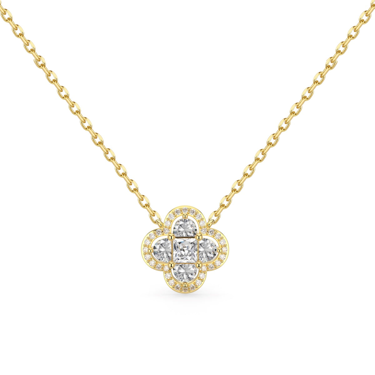[HOT]Spliced Lucky Four-Leaf Clover Versatile Necklace