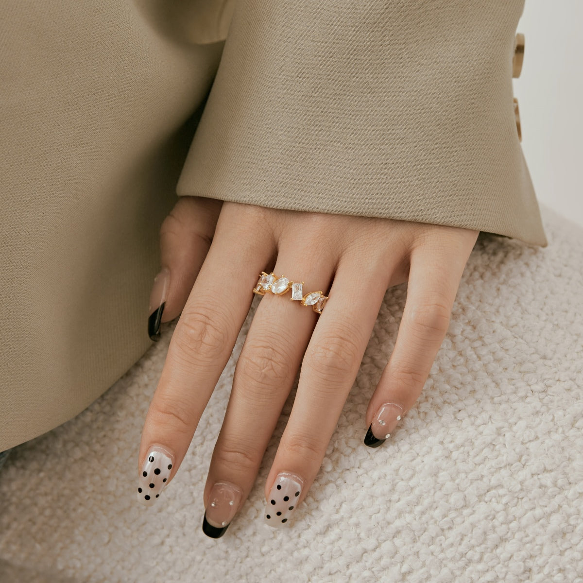 [HOT]Delicate Multi Cut Ring