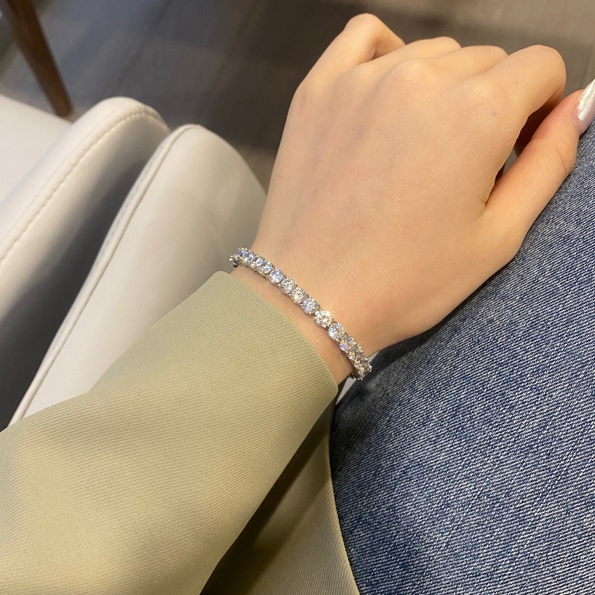 [HOT]Ornate Sparkling Round Cut Wedding Bracelet