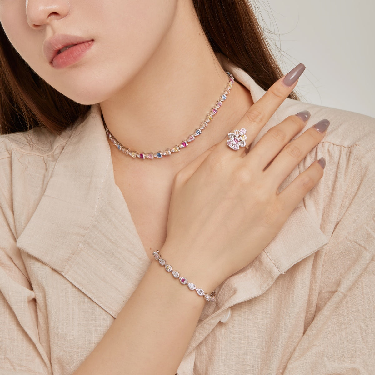 [HOT]Radiant Colorful Rainbow Necklace