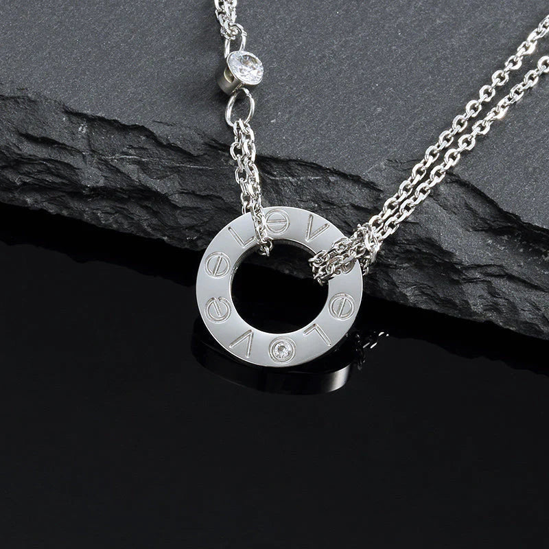 DIANA LOVE NECKLACE 16MM 2 DIAMONDS