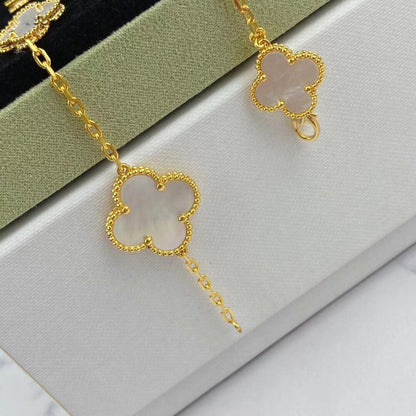 DIANA MAGIC CLOVER MOP GOLD BRACELET 5 MOTIFS