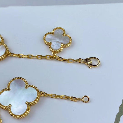 DIANA MAGIC CLOVER MOP GOLD BRACELET 5 MOTIFS