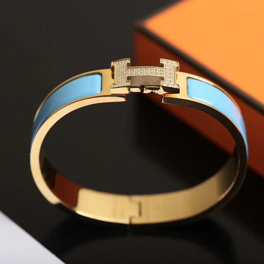 DIANA H CLOUD BLUE BRACELET GOLD DIAMOND