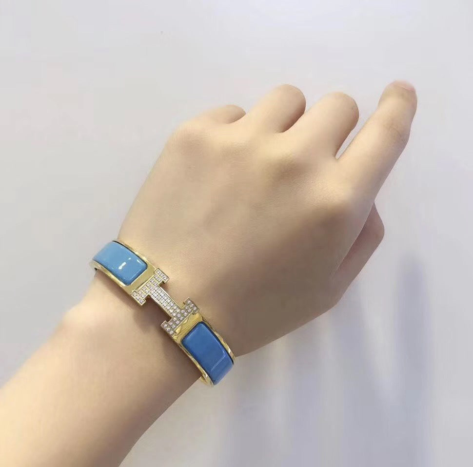 DIANA H CLOUD BLUE BRACELET GOLD DIAMOND