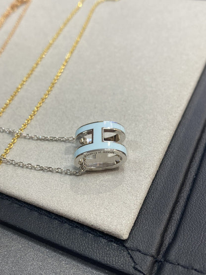 DIANA POP H LIGHT BLUE NECKLACE