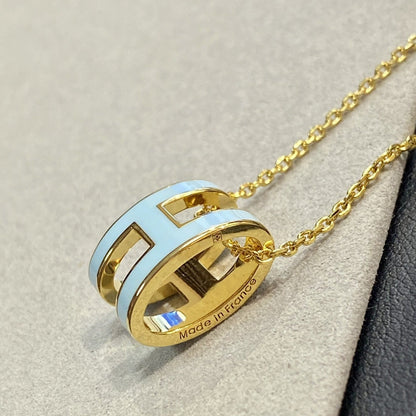 DIANA POP H LIGHT BLUE NECKLACE