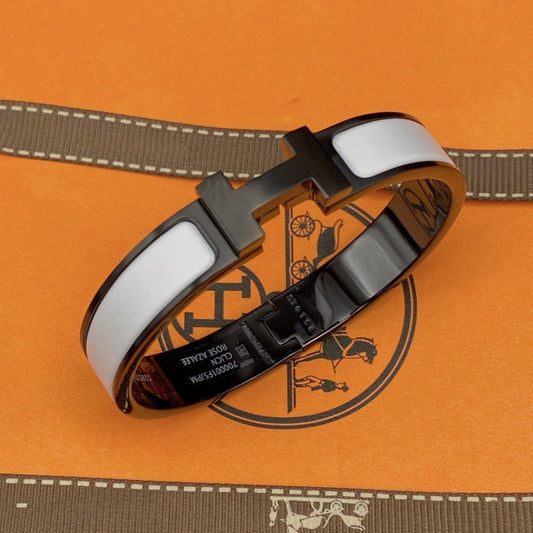 DIANA H BRACELET 12MM BLACK WHITE CERAMIC