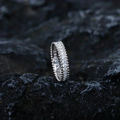 DIANA PERLEE DIAMOND SILVER RING