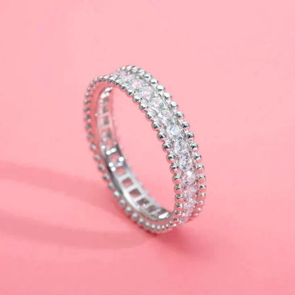 DIANA PERLEE DIAMOND SILVER RING