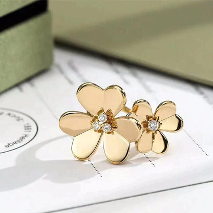 DIANA CLOVER COMOS GOLD DIAMOND RING