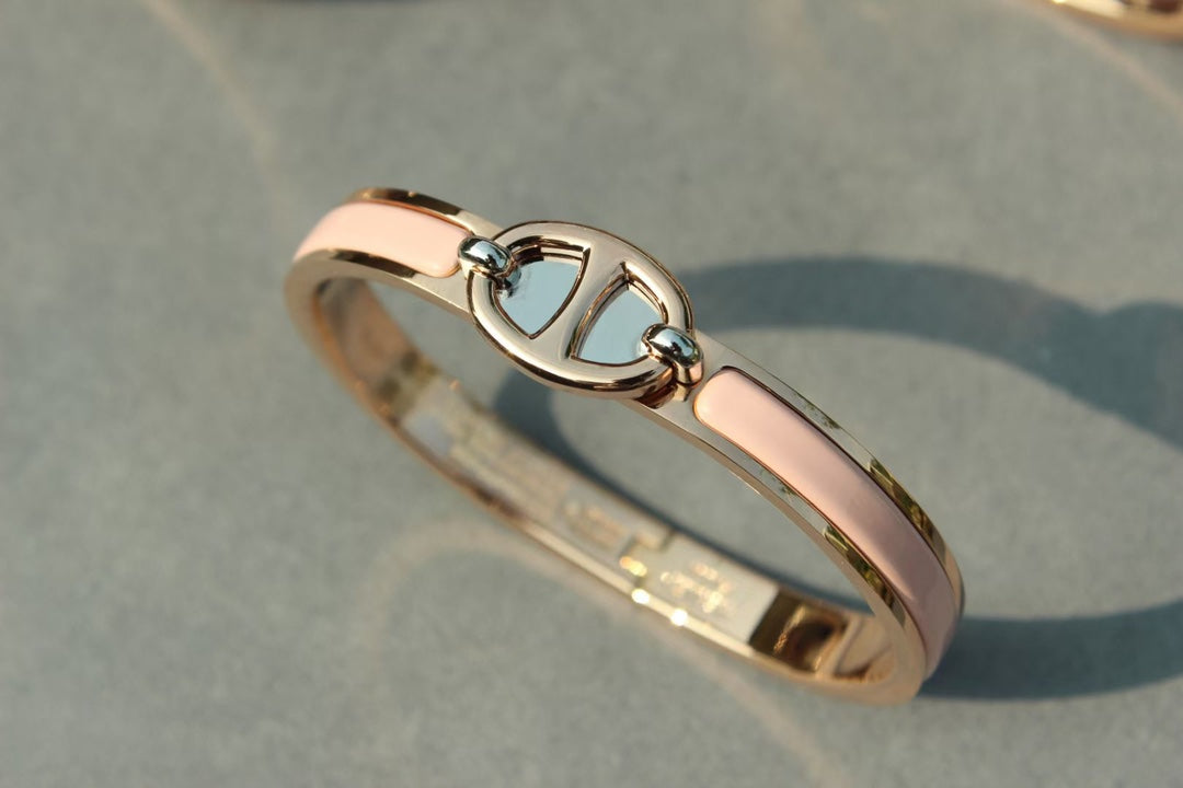 DIANA CLIC CHAINE PINK GOLD BRACELET