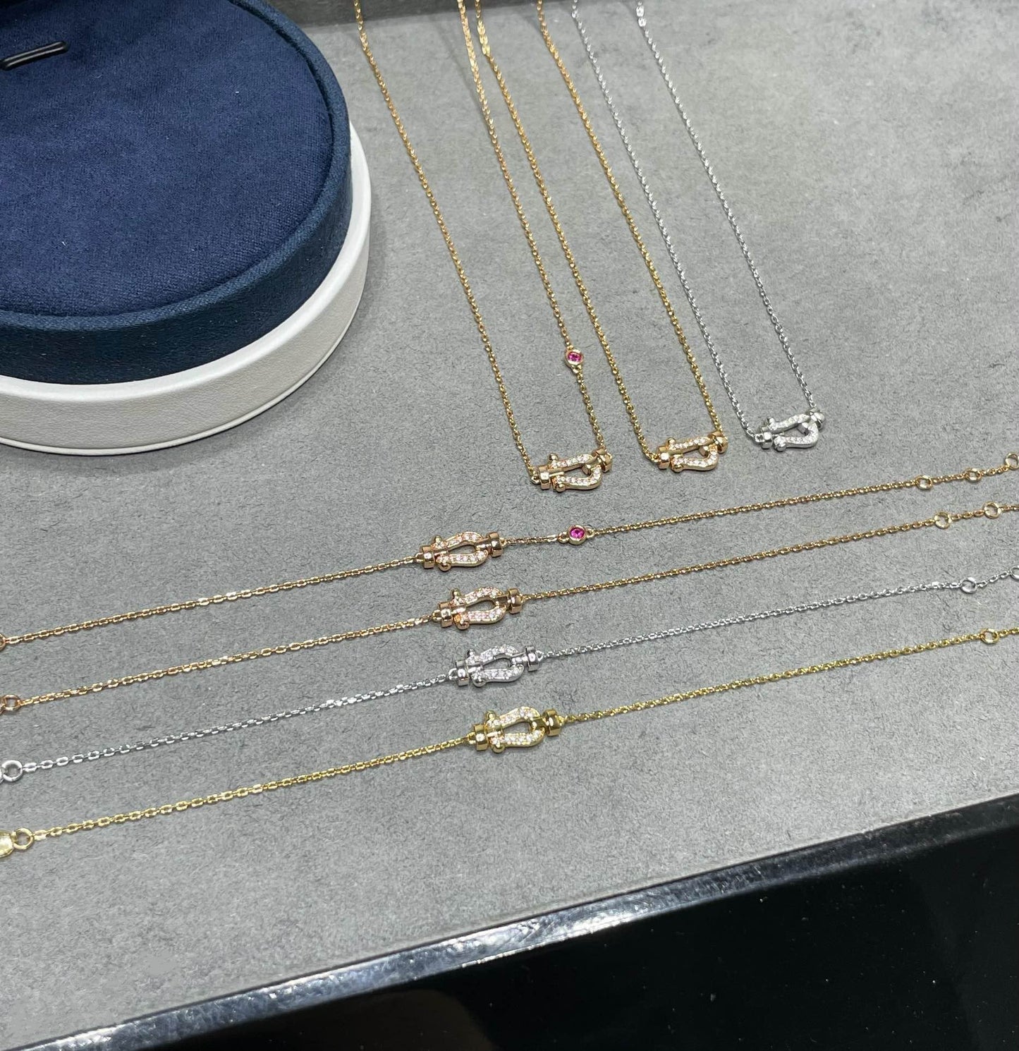 DIANA FORCE 10 DIAMOND PINK GOLD NECKLACE