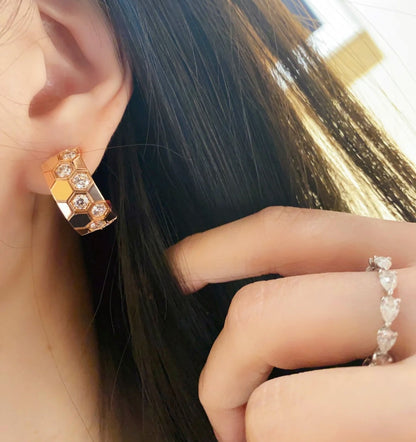 DIANA BEE LOVE DIAMOND HOOP EARRINGS
