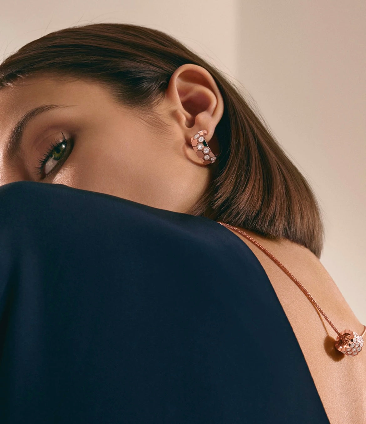 DIANA BEE LOVE DIAMOND HOOP EARRINGS