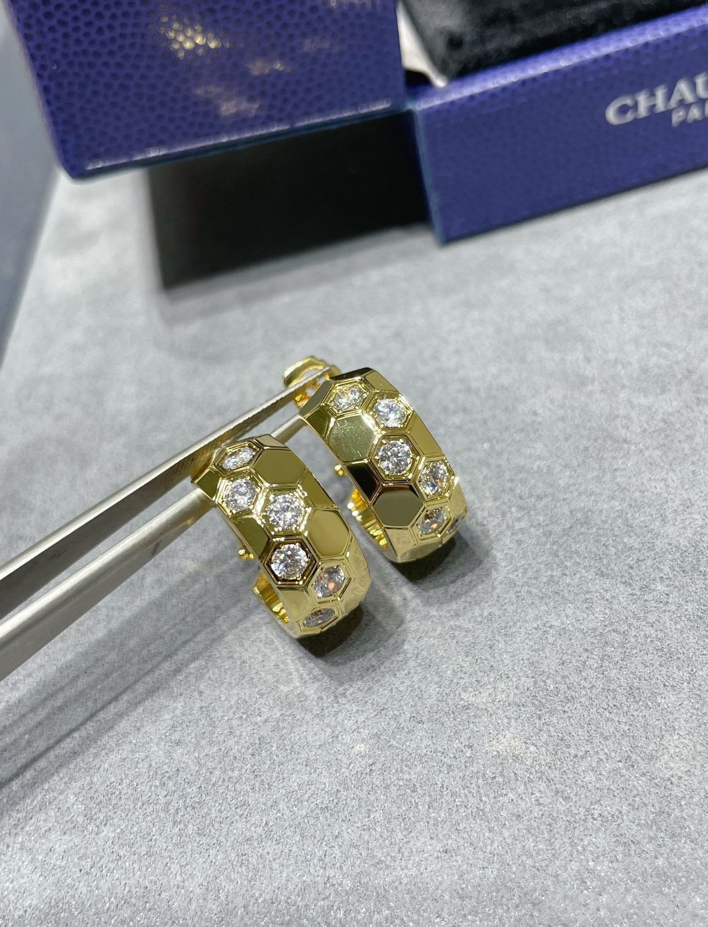 DIANA BEE LOVE DIAMOND HOOP EARRINGS
