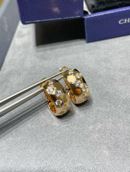 DIANA BEE LOVE DIAMOND HOOP EARRINGS