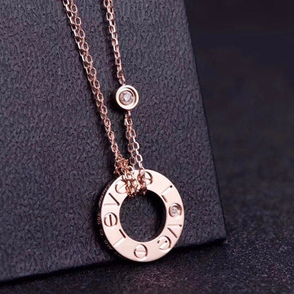 DIANA LOVE NECKLACE 16MM 2 DIAMONDS