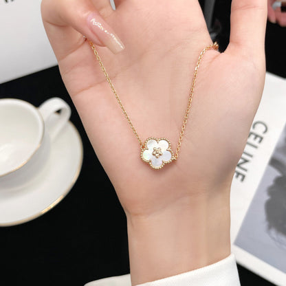 DIANA LUCKY WHITE MOP PLUM BLOSSOM  BRACELET