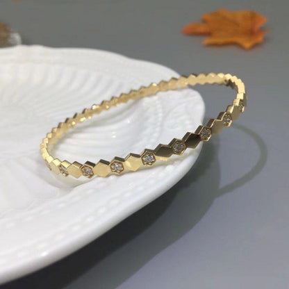 DIANA BEE LOVE GOLD DIAMOND BRACELET