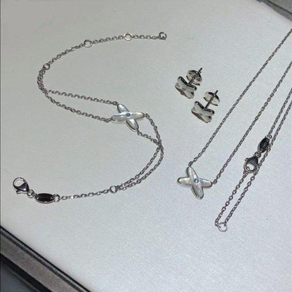 DIANA JEUX BRACELET WHITE MOP SILVER 1 DIAMOND
