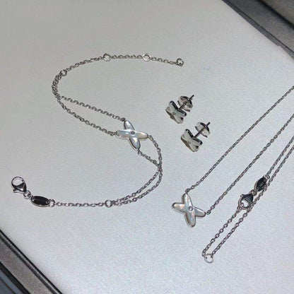 DIANA JEUX BRACELET WHITE MOP SILVER 1 DIAMOND