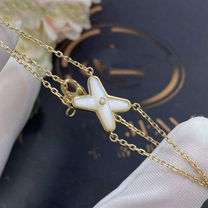 DIANA JEUX BRACELET WHITE MOP GOLD 1 DIAMOND