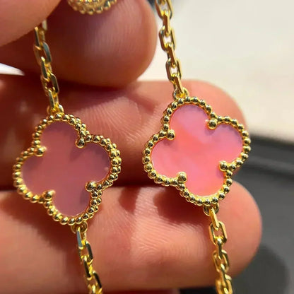 DIANA CLOVER 5 PINK MOP BRACELET